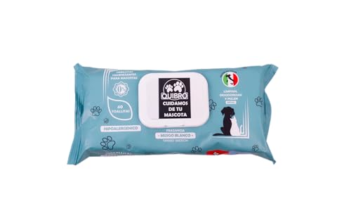 Quibropets Feuchttücher aus weißem Moos für die Pfotenhygiene von Hunden und Katzen, gründliche und effektive Reinigung in einem Schritt, Pfotenreiniger für Haustiere, 40 Stück Quibropets Feuchttücher aus weißem Moos für die Pfotenhygiene von Hunden und Katzen, gründliche und effektive Reinigung in einem Schritt, Pfotenreiniger für Haustiere, 40 Stück von Quibropets