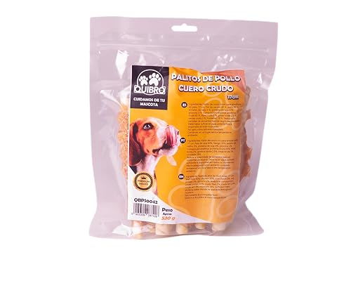 Quibropets Hühnerstäbchen aus Rohleder, Leckerlis für Hunde, natürliche Belohnungen, ohne Getreide, Snacks für Haustiere, getrocknete Leckereien, 530 g Quibropets Hühnerstäbchen aus Rohleder, Leckerlis für Hunde, natürliche Belohnungen, ohne Getreide, Snacks für Haustiere, getrocknete Leckereien, 530 g von Quibropets
