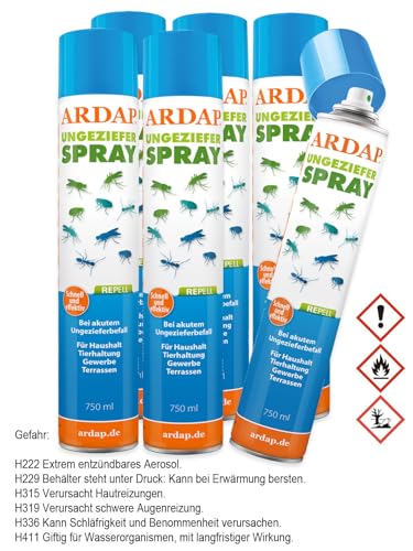 6X Ardap Ungezieferspray 750ml Ardap Care von Quiko