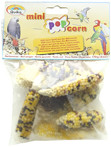 Quiko Mini Popcorn 170g - Naturbelassene Maiskolben mit Mineralstoffen für Ziervögel von Quiko
