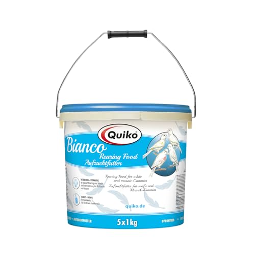 Quiko Bianco 5Kg - Aufzuchtfutter für weiße Kanarien, aufgehellte Mosaiken - Ohne Farbstoffe von Quiko