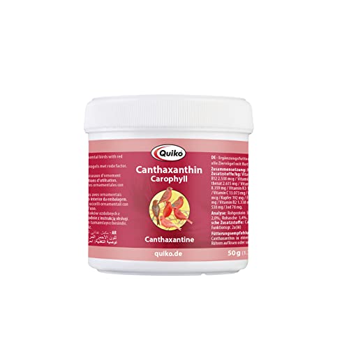 Quiko Canthaxanthin 50g - Carophyll - Ergänzungsfutter für Ziervögel mit Rotfaktor von Quiko