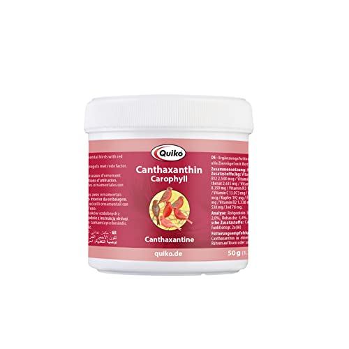 Quiko Canthaxanthin 50g - Carophyll - Ergänzungsfutter für Ziervögel mit Rotfaktor von Quiko