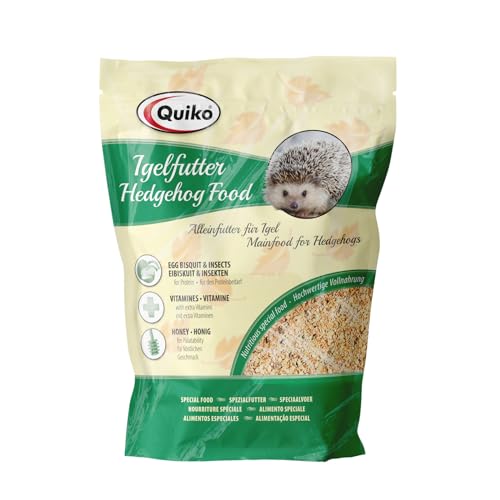 Quiko Igelfutter 500g - Hochwertiges Igelfutter mit Insekten, Ei-Bisquit, Früchten und Beeren - Speziell auf die Bedürfnisse des Igels abgestimmt von Quiko