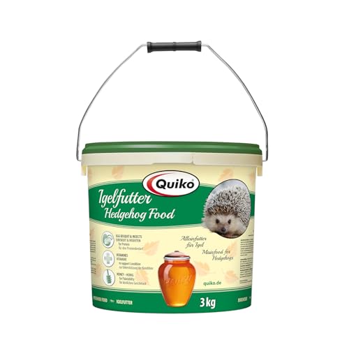 Quiko Igelfutter 3kg - Hochwertiges Igelfutter mit Insekten, Ei-Bisquit, Früchten und Beeren - Speziell auf die Bedürfnisse des Igels abgestimmt von Quiko