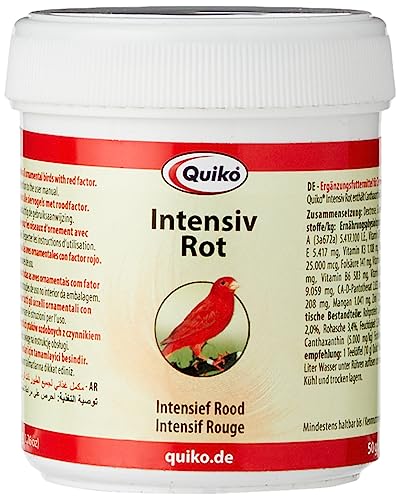 Quiko Intensiv Rot 50g - Ergänzungsfutter für Ziervögel mit Rotfaktor von Quiko