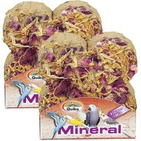 Quiko Mineral Flowermix: Pickstein für Ziervögel mit Blüten und Getreide 2 Stück von Quiko