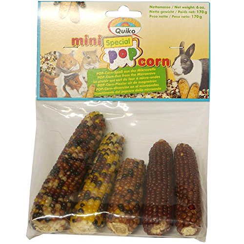 Quiko Mini Popcorn Special 170g - Naturbelassene Maiskolben mit Mineralstoffen für Nager von Quiko