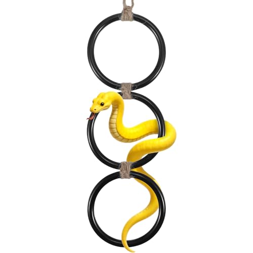 Ball-Python-Tankzubehör, Schlangenkletterzubehör für Reptilien-Lebensräume, schwarzes Maisschlange, Kletterspielzeug (43,4 x 8,9 cm, schwarz) von Quilax
