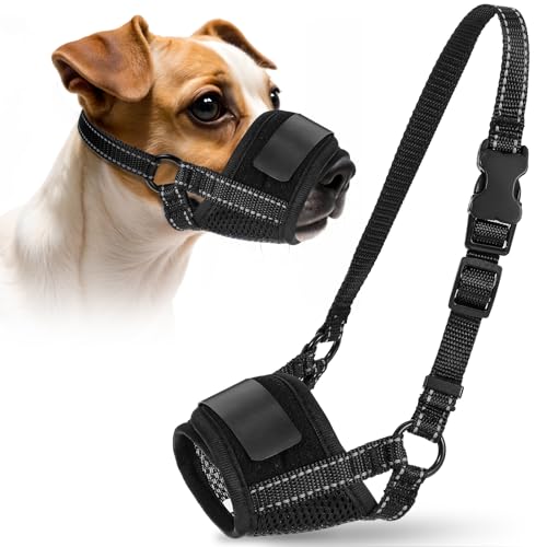 Maulkorb für Hunde, weicher Netzmaulkorb für kleine, mittelgroße und große Hunde, atmungsaktiv, verstellbar, gegen Beißen, Bellen, Kauen und Schnitzen, kein Bellen, Maulkorb für Hunde, Schwarz, (L) Maulkorb für Hunde, weicher Netzmaulkorb für kleine, mittelgroße und große Hunde, atmungsaktiv, verstellbar, gegen Beißen, Bellen, Kauen und Schnitzen, kein Bellen, Maulkorb für Hunde, Schwarz, (L) von Quilax