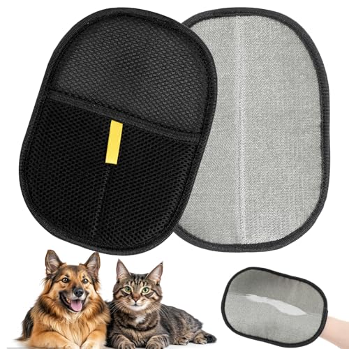 Quilax 2 x Tierhaarentfernungshandschuhe, wiederverwendbar, für Haustiere, Katzen, Hunde, Fellpflege-Handschuhe, elektrostatischer Katzenpflege-Handschuh für Haarentfernung, für Couch, Möbel, Teppich Quilax 2 x Tierhaarentfernungshandschuhe, wiederverwendbar, für Haustiere, Katzen, Hunde, Fellpflege-Handschuhe, elektrostatischer Katzenpflege-Handschuh für Haarentfernung, für Couch, Möbel, Teppich von Quilax