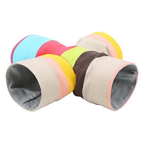 Qukaim 4-Wege-bunte Haustier-Tunnel, lustige Hamster-Spielröhren für Kleintiere, interaktives Stoffdesign, ideal für Spielzeit und Erkundung, 4-Wege-Acc Qukaim 4-Wege-bunte Haustier-Tunnel, lustige Hamster-Spielröhren für Kleintiere, interaktives Stoffdesign, ideal für Spielzeit und Erkundung, 4-Wege-Acc von Qukaim