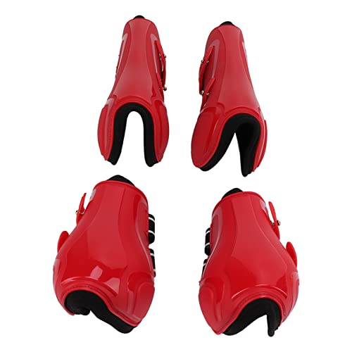 Qukaim 4-teiliges Pferdegamaschen-Set, weich, atmungsaktiv, rutschfest, verstellbar, PU-Schale, Sehnenschutz für Pferde, Rot, Größe L, Pferdebeinstiefel, Pferdezubehör Qukaim 4-teiliges Pferdegamaschen-Set, weich, atmungsaktiv, rutschfest, verstellbar, PU-Schale, Sehnenschutz für Pferde, Rot, Größe L, Pferdebeinstiefel, Pferdezubehör von Qukaim