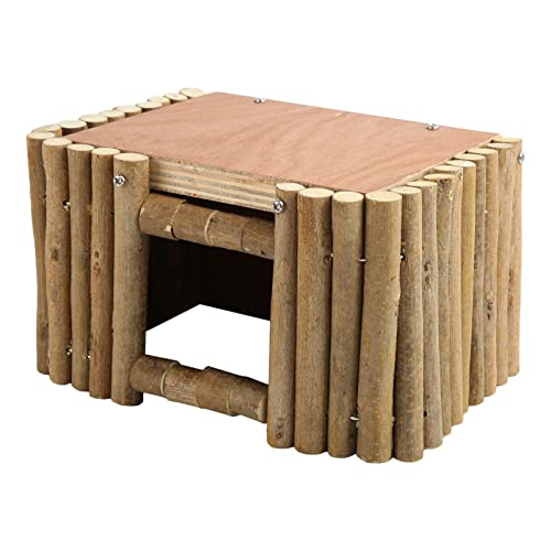 Qukaim 6 cm Holz Hamster Ball Spielzeug, Interaktives Kauen Sport Spielzeug für kleine Haustiere, Multifunktionales Holzversteck und Zähneknirschstäbe, ideal für Hamster und Kleintiere von Qukaim
