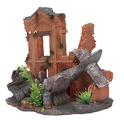 Qukaim Aquarium Dekoration Aquarium Turm Dekoration, künstliches Flugzeug Crash Harz Fisch Tank Dekoration für Süßwasser und Meerwassertanks, 30,5 x 20,3 x 15,2 cm, realistische Unterwasserlandschaft Qukaim Aquarium Dekoration Aquarium Turm Dekoration, künstliches Flugzeug Crash Harz Fisch Tank Dekoration für Süßwasser und Meerwassertanks, 30,5 x 20,3 x 15,2 cm, realistische Unterwasserlandschaft von Qukaim