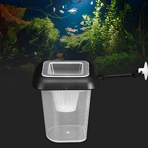 Qukaim Aquarium Futterbecher Fischtank Kunststoff Trichter Feeder Rot Insekten Fütterungsbecher mit Saugnapf für Blutwürmer und Nematoden, Geeignet für Aquarien von Qukaim