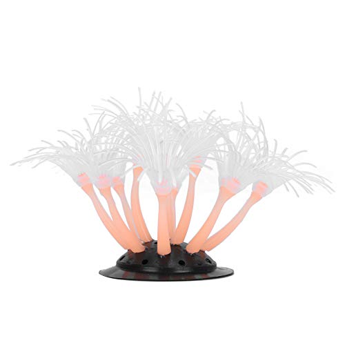 Qukaim Aquarium-Korallendekoration, künstliche Sonnenkoralle, Silikon-Simulations-Wasserpflanze für Aquarium-Dekoration, helles Orange, realistisches Korallendekor Qukaim Aquarium-Korallendekoration, künstliche Sonnenkoralle, Silikon-Simulations-Wasserpflanze für Aquarium-Dekoration, helles Orange, realistisches Korallendekor von Qukaim