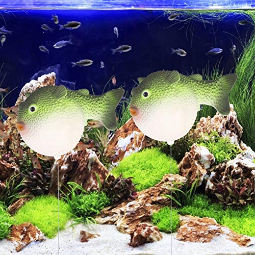 Qukaim Aquarium-Landschaft, künstliche Simulation, fluoreszierend, leuchtend, kleine Kugelfische, Aquarium-Dekoration für Aquarium-Landschaft, dekorative Fische, grüne Farbe Qukaim Aquarium-Landschaft, künstliche Simulation, fluoreszierend, leuchtend, kleine Kugelfische, Aquarium-Dekoration für Aquarium-Landschaft, dekorative Fische, grüne Farbe von Qukaim