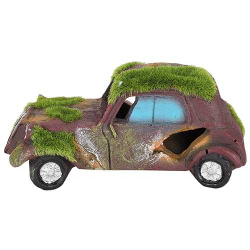 Qukaim Aquarium-Landschaftsdekoration, Vintage-Beflockung, Auto, Aquarium-Ornament, künstliche Fischdekoration, Simulationstier für Aquarium-Landschaftsdekoration, 15 x 8 x 5 cm, mehrfarbig Qukaim Aquarium-Landschaftsdekoration, Vintage-Beflockung, Auto, Aquarium-Ornament, künstliche Fischdekoration, Simulationstier für Aquarium-Landschaftsdekoration, 15 x 8 x 5 cm, mehrfarbig von Qukaim