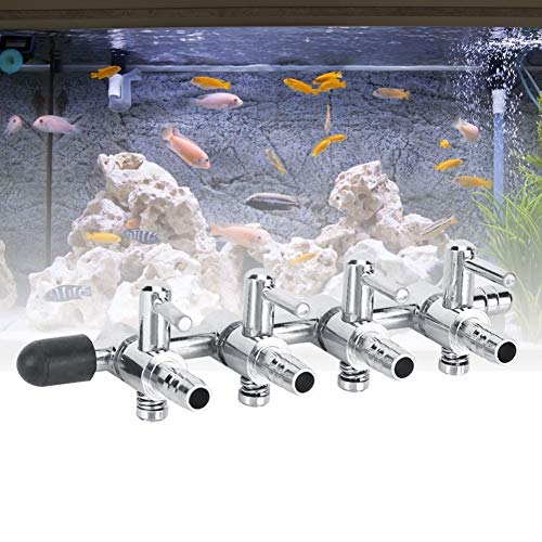 Qukaim Aquarium-Luftregelventil, 5 Stück, Edelstahl-Luftregelventil, 4-Wege-Aquarium-Luftpumpen-Zubehör, Luftregelventil für Aquarien Qukaim Aquarium-Luftregelventil, 5 Stück, Edelstahl-Luftregelventil, 4-Wege-Aquarium-Luftpumpen-Zubehör, Luftregelventil für Aquarien von Qukaim