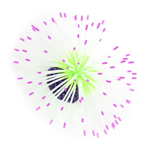Qukaim Aquarium-Meeremone für Aquarium, künstliche Korallendekoration, Silikon, künstliche Meeresanemone, violett, Unterwasser-Anemone, Landschaftsbau, Simulations-Wasserpflanzen für Wasserumgebungen von Qukaim