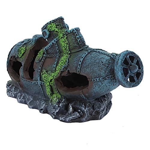Qukaim Aquarium Schiffswrack Harz Aquarium Schiffswrack Ornament Künstliche Simulation Schiffswrack mit Wasserpflanzen Aquarium Landschaft Versteckhaus 20 x 10 x 15 cm Ideal für Reptilien und Fische Qukaim Aquarium Schiffswrack Harz Aquarium Schiffswrack Ornament Künstliche Simulation Schiffswrack mit Wasserpflanzen Aquarium Landschaft Versteckhaus 20 x 10 x 15 cm Ideal für Reptilien und Fische von Qukaim