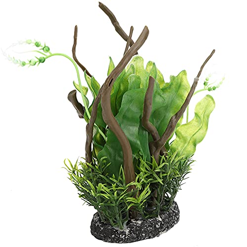Qukaim Aquarium Simulation Wasserpflanzen Simulation Kunststoff Wasserpflanzen Aquarium Landschaftsbau Dekoration Künstliche Wasserpflanzen für Aquarium Grün 30,5 cm Realistisches Design von Qukaim