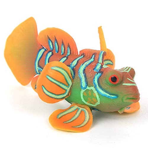 Qukaim Aquarium-Simulations-Froschfisch, leuchtende Simulations-Froschfische, Aquarium-Dekoration, grüne und orangefarbene Farben, sicheres Silikon-Material, realistischer Landschaftsakzent, 10 cm Qukaim Aquarium-Simulations-Froschfisch, leuchtende Simulations-Froschfische, Aquarium-Dekoration, grüne und orangefarbene Farben, sicheres Silikon-Material, realistischer Landschaftsakzent, 10 cm von Qukaim