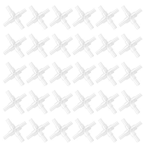 Qukaim AquariumL-Form-Adapter, 4 mm, Luftschlauch-Splitter, L-Form, 3-Wege- und 4-Wege-Adapter-Anschluss für Aquarium-Luftpumpe, kristallklares Design, 30 Stück Qukaim AquariumL-Form-Adapter, 4 mm, Luftschlauch-Splitter, L-Form, 3-Wege- und 4-Wege-Adapter-Anschluss für Aquarium-Luftpumpe, kristallklares Design, 30 Stück von Qukaim
