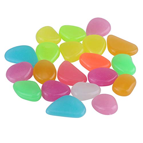 Qukaim Aquariumstones bunte künstliche Aquarium-Steine, dekorative Aquarium-Steine für Gartenwege, leuchten im Dunkeln, 3,8 cm pro Stein, 20 Stück Qukaim Aquariumstones bunte künstliche Aquarium-Steine, dekorative Aquarium-Steine für Gartenwege, leuchten im Dunkeln, 3,8 cm pro Stein, 20 Stück von Qukaim