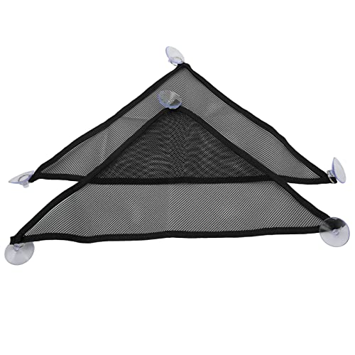 Qukaim Bartdrache Dreieckige Hängematte Reptilien Hängematte 2 Stück, Dreieckige Netzhängematte mit Saugnäpfen für Bartagamen, Leguane, Anolen, Geckos, Schlangen, Schwarz, 30x30cm Qukaim Bartdrache Dreieckige Hängematte Reptilien Hängematte 2 Stück, Dreieckige Netzhängematte mit Saugnäpfen für Bartagamen, Leguane, Anolen, Geckos, Schlangen, Schwarz, 30x30cm von Qukaim