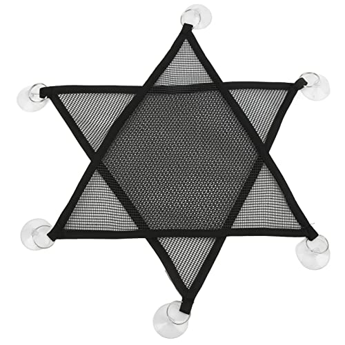 Qukaim Bartdrache Hängematte Liege Dreieckige Bartdrache Hängematte, 2 Stück Weiche Austauschbare Hängematte mit Saugnapf für Reptilien und Hamster, Netz-Design, Haustierzubehör von Qukaim