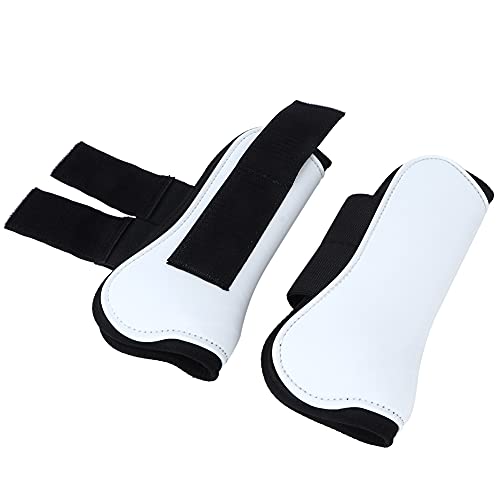 Qukaim Beinschutz für Pferde, 1 Set verdickte PU-Schalen-Leggings mit elastischem Polster-Innenpolster, 2 Stück, Größe M, weiß, Reitausrüstung für Springen und Training Qukaim Beinschutz für Pferde, 1 Set verdickte PU-Schalen-Leggings mit elastischem Polster-Innenpolster, 2 Stück, Größe M, weiß, Reitausrüstung für Springen und Training von Qukaim