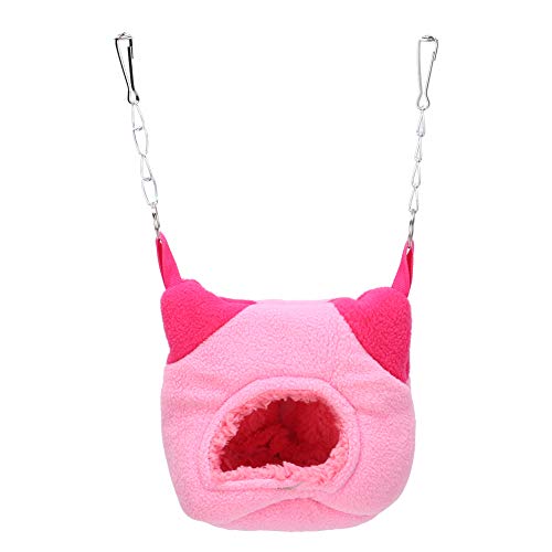 Qukaim Biber Haustier Hamster Warm Hängematte Hängende Schlafnest Haus Schaukel Bett für Eichhörnchen, Meerschweinchen, Papageien, Rose Rot, 30 x 30 cm von Qukaim