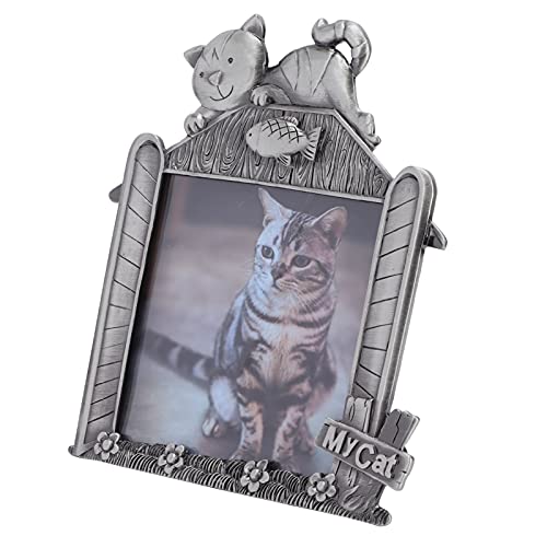 Qukaim Blech-Bilderrahmen für Haustiere, passend für 5 x 7,6 cm Hochformat, Blech-Bilderrahmen für Hunde und Katzen, ideales Welpen-Fotogeschenk und Haustier-Gedenkrahmen von Qukaim