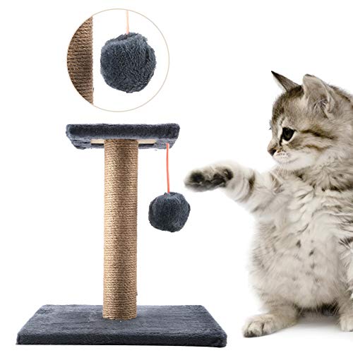Qukaim Cat Climb Handgefertigter Katzen-Kratzbaum, Sisalseil Kletterspielzeug, Grau Katzenbaum für Aktivität, 60 cm hoch, ideale Katzenmöbel Qukaim Cat Climb Handgefertigter Katzen-Kratzbaum, Sisalseil Kletterspielzeug, Grau Katzenbaum für Aktivität, 60 cm hoch, ideale Katzenmöbel von Qukaim