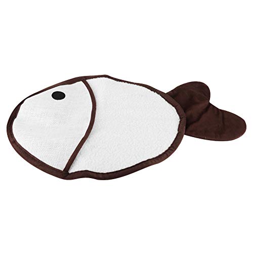 Qukaim Cat Sisal Pad Pet Cat Scratch Pad, Sisal Hanf Fisch Form Kratzmatte mit Katzenminze, Interaktives Schleifen Krallen Kissen, 50 x 30 cm, Weiß Qukaim Cat Sisal Pad Pet Cat Scratch Pad, Sisal Hanf Fisch Form Kratzmatte mit Katzenminze, Interaktives Schleifen Krallen Kissen, 50 x 30 cm, Weiß von Qukaim