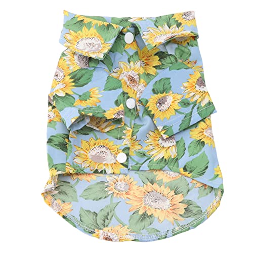 Qukaim Cat SummerT Shirts für Haustiere, modischer Druck, atmungsaktiv, lockerer Saum, Sonnenschutz, Sommerhemden für Haustiere, Katzen und Hunde, Größe L von Qukaim