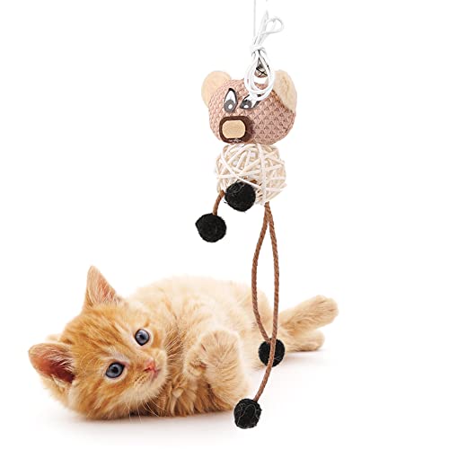 Qukaim Cat Tease Spielzeug Katze Teaser Spielzeug, Interaktive Sisal Maus und Bär Bälle, Engagierendes Katzenspielspielzeug für Katzen und Kätzchen, ideal für Indoor-Spaß, 5 cm Qukaim Cat Tease Spielzeug Katze Teaser Spielzeug, Interaktive Sisal Maus und Bär Bälle, Engagierendes Katzenspielspielzeug für Katzen und Kätzchen, ideal für Indoor-Spaß, 5 cm von Qukaim