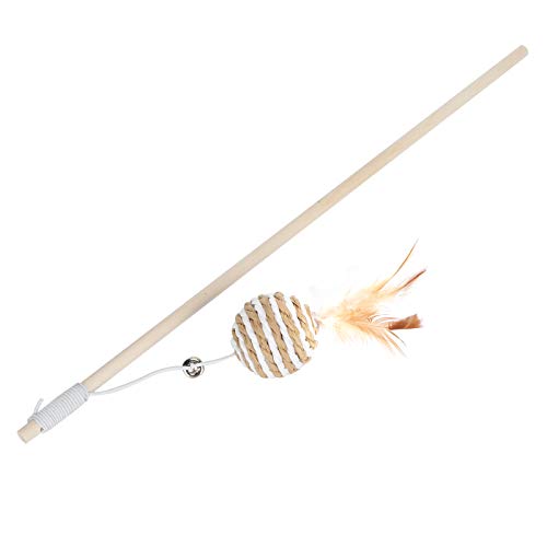 Qukaim Cat Teaser Rod Wooden Cat Teaser Toy Rod with Round Ball and Feder, Interactive Cat Wand for Playtime, Promotes Exercise and Engagement, 50cm Long Qukaim Cat Teaser Rod Wooden Cat Teaser Toy Rod with Round Ball and Feder, Interactive Cat Wand for Playtime, Promotes Exercise and Engagement, 50cm Long von Qukaim