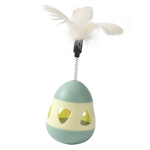 Qukaim Cat Treat Feeder Toy Cat Treat Dispenser Toy, Interactive Cat Feeder Ball, Soft Bite Resistant Plush Puzzle Ball with Feder, Langeweile Relief Indoor Catnip Pillow Yellow Green Qukaim Cat Treat Feeder Toy Cat Treat Dispenser Toy, Interactive Cat Feeder Ball, Soft Bite Resistant Plush Puzzle Ball with Feder, Langeweile Relief Indoor Catnip Pillow Yellow Green von Qukaim