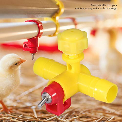 Qukaim Chicken Waterer 10pcs Automatische Hühnerfutter-Nippel Edelstahl Wasser Trinkspender Nippel Waterer für Geflügel Einfach zu Installieren Ideal für Hühner und Vögel Qukaim Chicken Waterer 10pcs Automatische Hühnerfutter-Nippel Edelstahl Wasser Trinkspender Nippel Waterer für Geflügel Einfach zu Installieren Ideal für Hühner und Vögel von Qukaim