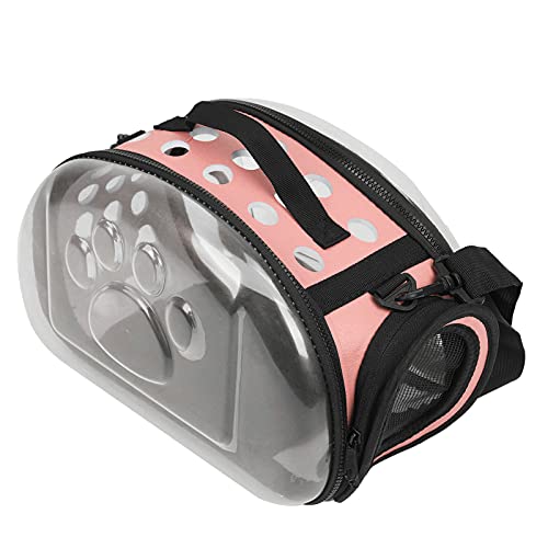 Qukaim Faltbare Haustier-Tragetasche für den Außenbereich, zusammenklappbar, transparent, für Katzen, Welpen, Schultertasche, atmungsaktiv, tragbar, Reisetasche, Rosa, Größe S Qukaim Faltbare Haustier-Tragetasche für den Außenbereich, zusammenklappbar, transparent, für Katzen, Welpen, Schultertasche, atmungsaktiv, tragbar, Reisetasche, Rosa, Größe S von Qukaim