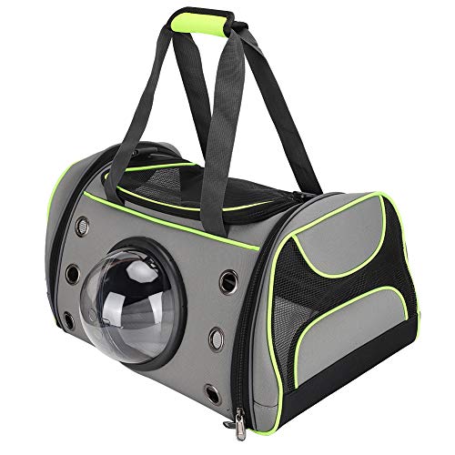 Qukaim Faltbare Tragetasche für Hunde und Katzen, tragbar, faltbar, für Hunde, Katzen, atmungsaktiv, platzsparend, Astronauten-Design, Outdoor-Rucksack für kleine Katzen, Hellgrün, Größe L Qukaim Faltbare Tragetasche für Hunde und Katzen, tragbar, faltbar, für Hunde, Katzen, atmungsaktiv, platzsparend, Astronauten-Design, Outdoor-Rucksack für kleine Katzen, Hellgrün, Größe L von Qukaim