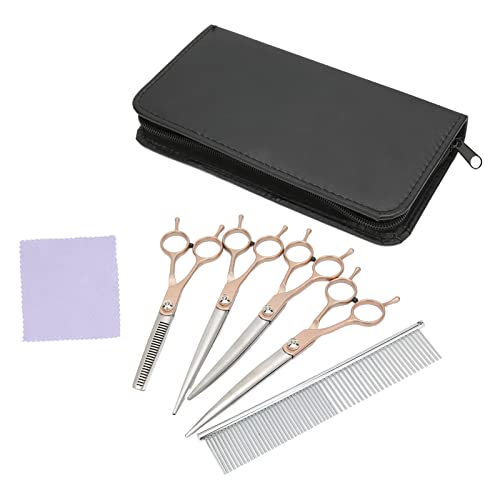 Qukaim Fellpflege-Set für Haustiere, 17,8 cm, Doppelschwanz, Trimmscheren-Set für Hunde, Katzen, Kaninchen und Hamster, inklusive Haustierpflegezubehör und Zubehör Qukaim Fellpflege-Set für Haustiere, 17,8 cm, Doppelschwanz, Trimmscheren-Set für Hunde, Katzen, Kaninchen und Hamster, inklusive Haustierpflegezubehör und Zubehör von Qukaim