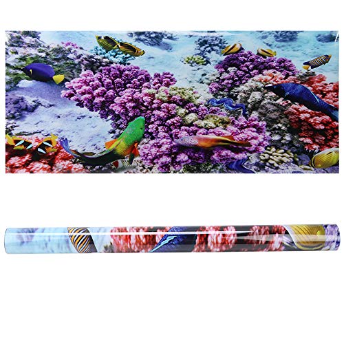 Qukaim Fish Tank Hintergrund Aufkleber Aquarium Hintergrund Poster, Dekorative PVC Aufkleber Landschaft Bild für Fish Tank, 61 x 41 cm, wasserdicht, einfach anzubringen von Qukaim