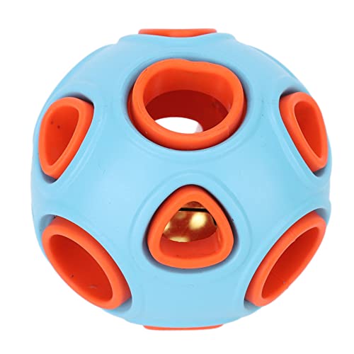 Qukaim Futterspender Spielzeug Hundespielzeug Ball, Bissfest Gummi Interaktive Pet Food Dispensing Toy Ball mit Glocke Sound für Hunde und Katzen, Blau und Orange Qukaim Futterspender Spielzeug Hundespielzeug Ball, Bissfest Gummi Interaktive Pet Food Dispensing Toy Ball mit Glocke Sound für Hunde und Katzen, Blau und Orange von Qukaim