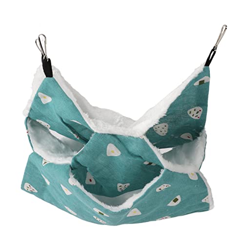 Qukaim Hängematte für Haustiere, 3-lagiges Hamsterbett für Ratten, Kaninchen, Frettchen, Meerschweinchen, kleine Haustier-Winterhängematte, dreilagiges Haustierkäfigbett, 30 x 30 cm von Qukaim