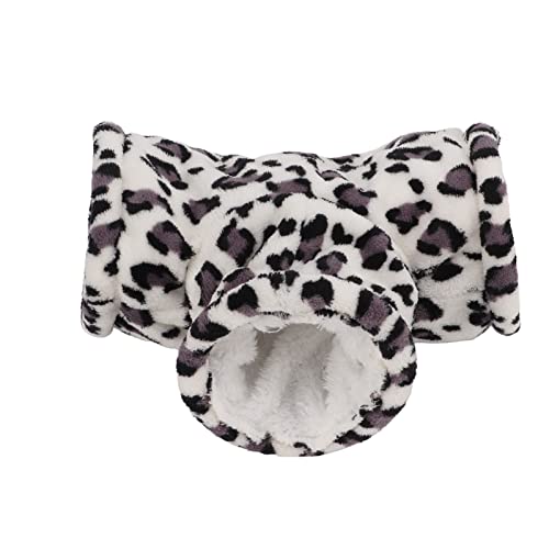 Qukaim Hamster 3 Wege Tunnel Spielzeug Plüsch Tunnel für Meerschweinchen Igel und Kleine Haustiere Winter Warm Design Grau Leopard Tee Kleine Größe Qukaim Hamster 3 Wege Tunnel Spielzeug Plüsch Tunnel für Meerschweinchen Igel und Kleine Haustiere Winter Warm Design Grau Leopard Tee Kleine Größe von Qukaim