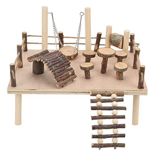Qukaim Hamster Holz Spielplatz System Hamster Holz Living Klettersystem, Hamster Holz Spielplatz Set für kleine Haustiere, Interaktives Aktivitätsspielzeug, Sicheres und stabiles Design, ideal für Qukaim Hamster Holz Spielplatz System Hamster Holz Living Klettersystem, Hamster Holz Spielplatz Set für kleine Haustiere, Interaktives Aktivitätsspielzeug, Sicheres und stabiles Design, ideal für von Qukaim